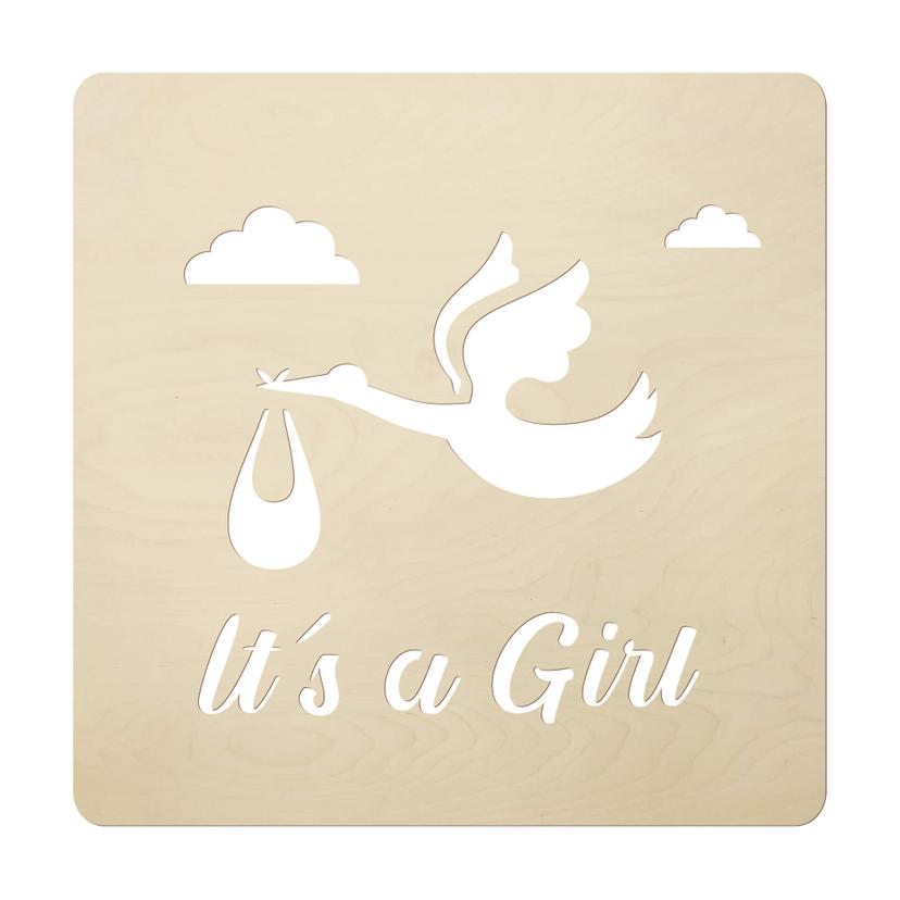 Decoro in legno Baby - It's a Girl