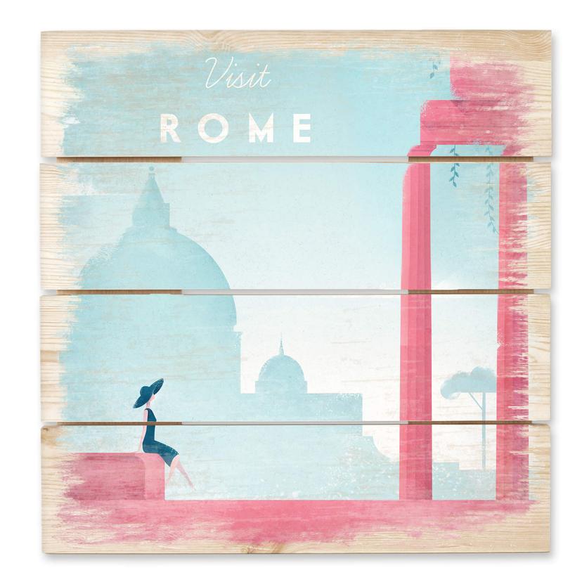 Cuadro de madera Rivers - Roma - 40x41,5 cm