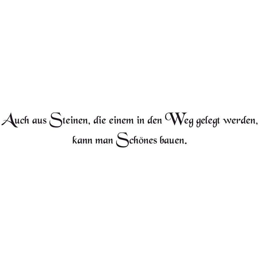 Wandtattoo Auch aus Steinen... 1