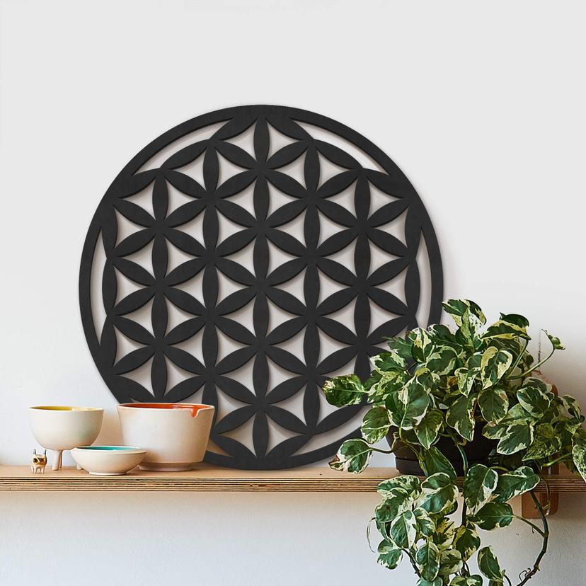 MDF - Decoración en madera geometría flor de la vida