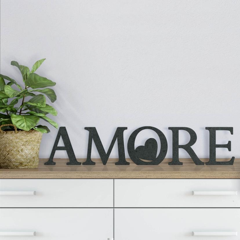 Lettres en bois MDF Amore 02