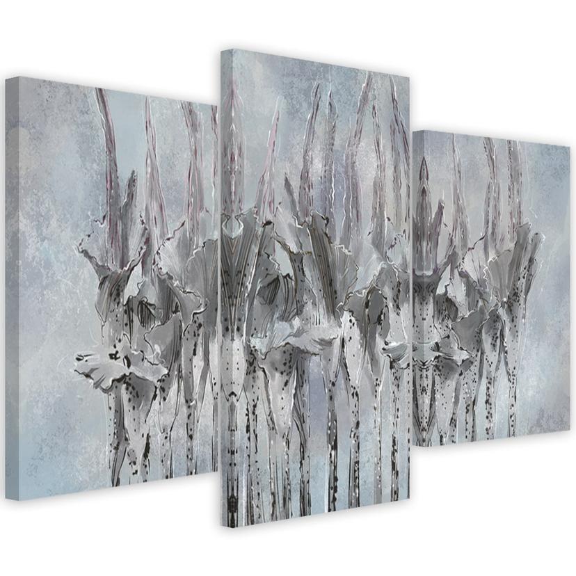 Lærred print 3 dele, planter blomster Simnitło