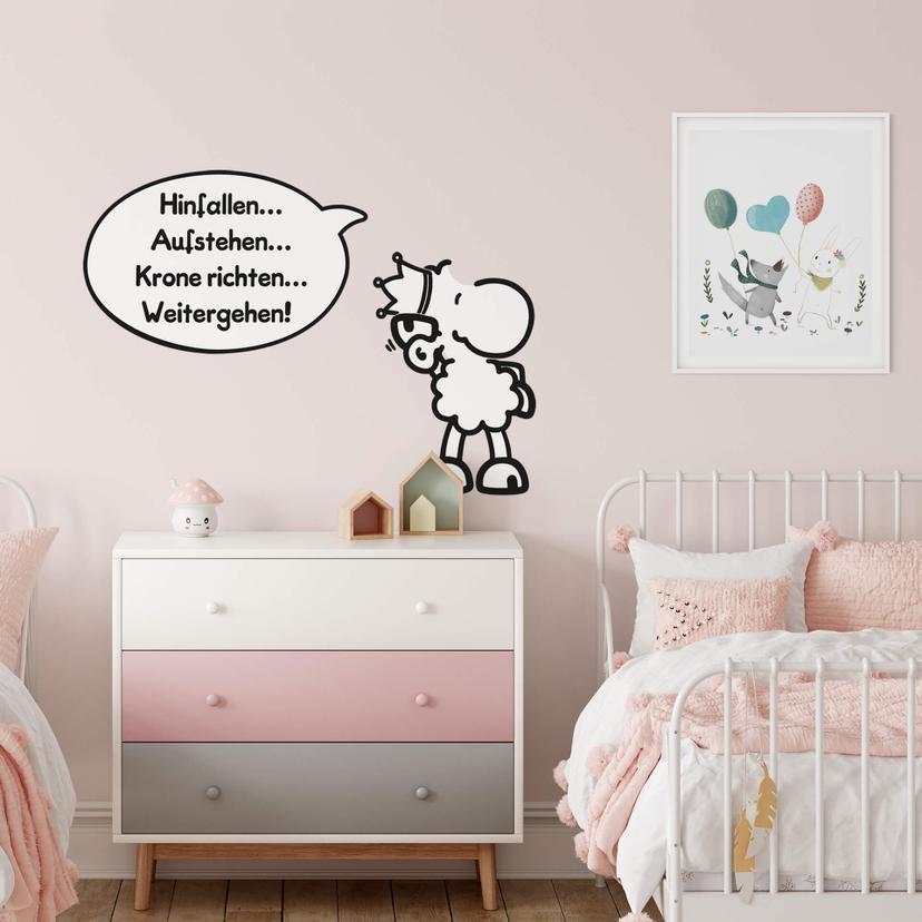 Wandtattoo sheepworld Worthelden Krone richten