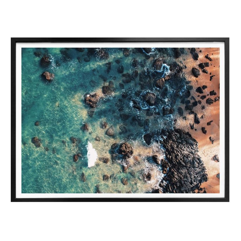 Poster Vue du ciel : plage Rocky