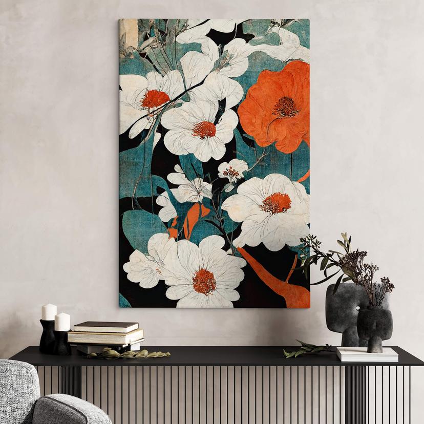 Stampa su tela Treechild - Asian Flowers