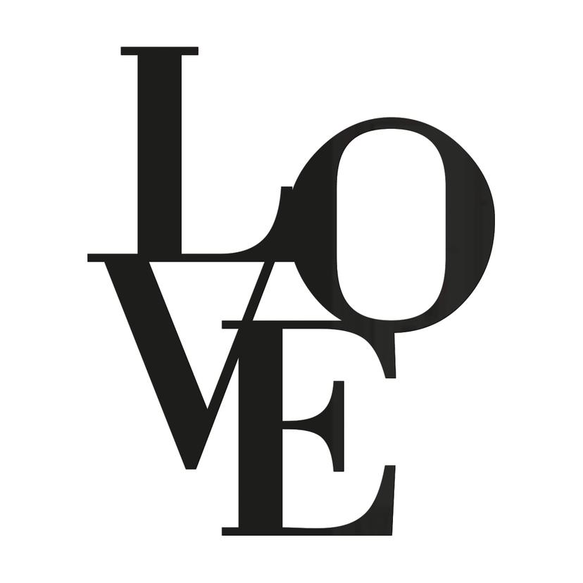 Decoración mural letras Love modern - letras acrílicas