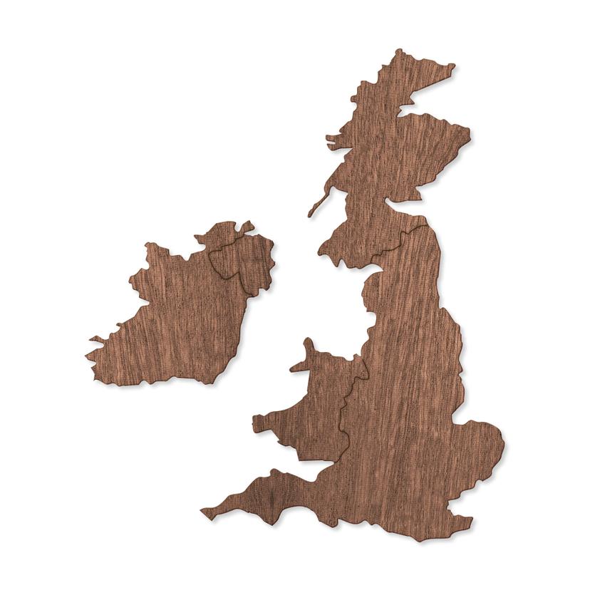 Wood Art Mahognyfanér - Karta Storbritannien