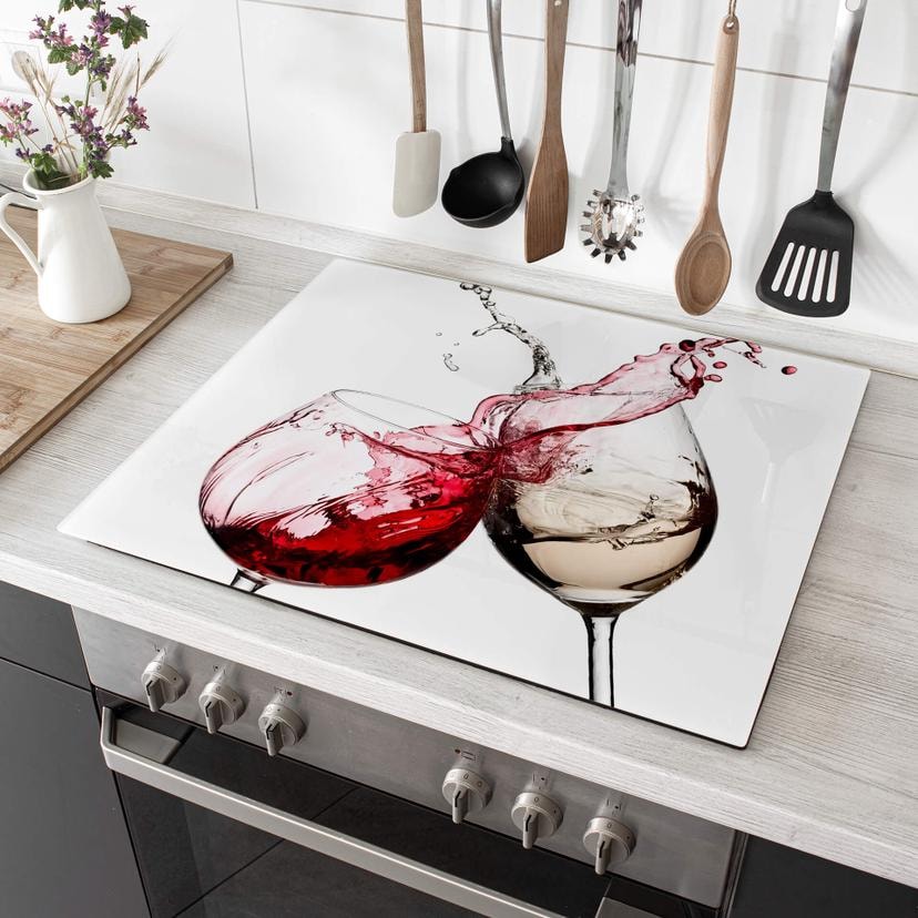 Piastre copri-fornelli –Bicchieri di vino