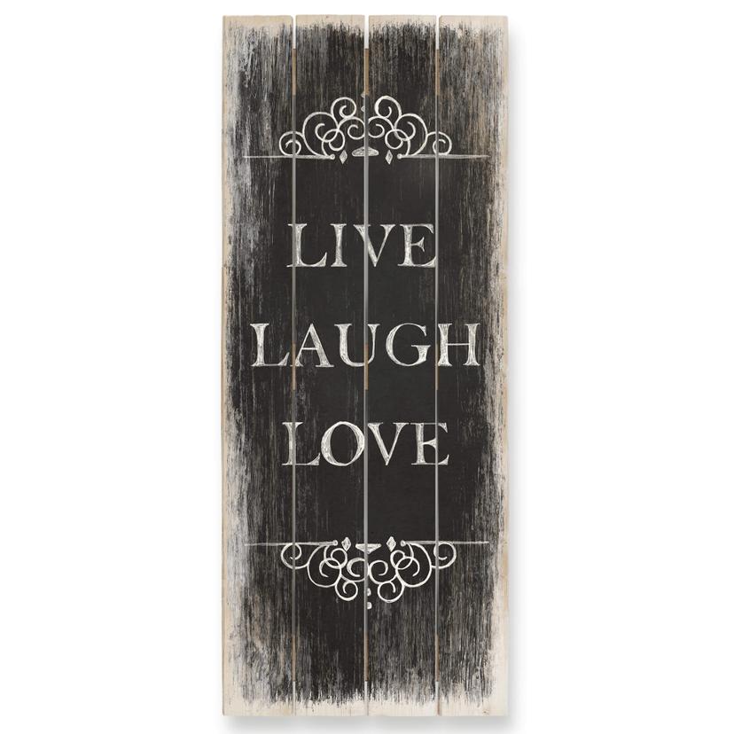 Houten Wanddecoratie Live Laugh Love 01 - Panorama