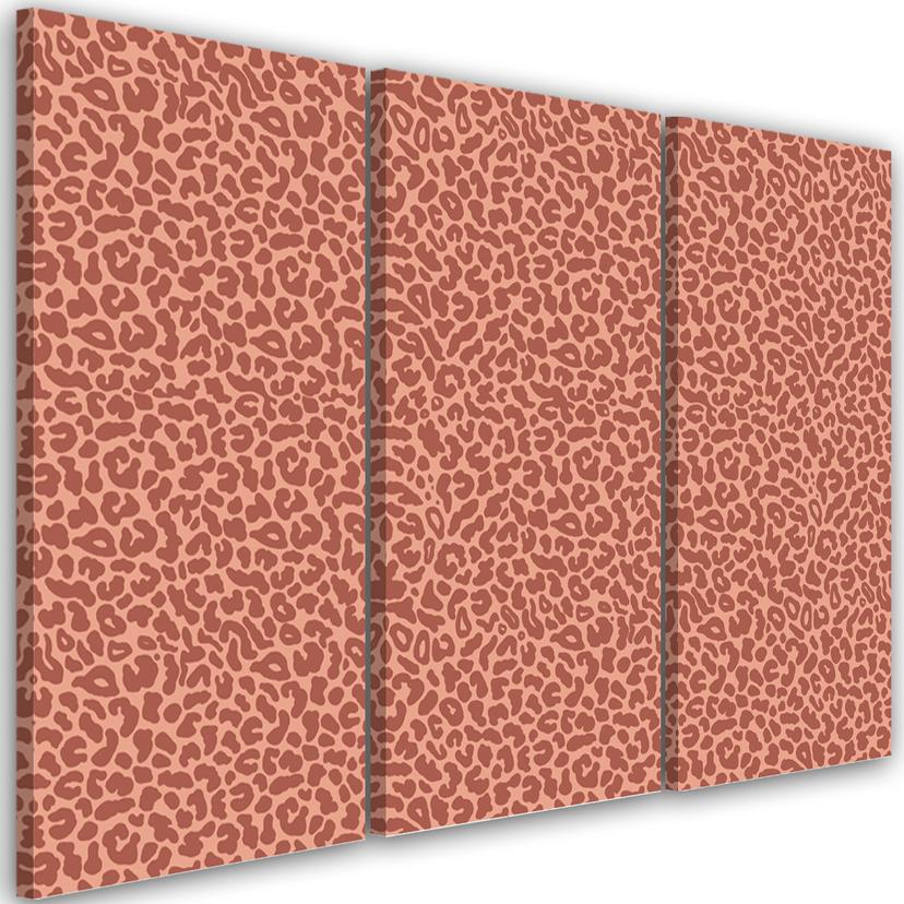 3 stykke lærredsprint, Leopard Leopard Pels Patches Mønster