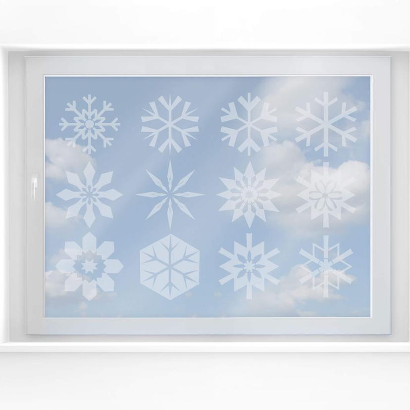 Effet Verre Dépoli : Flocons de Neige