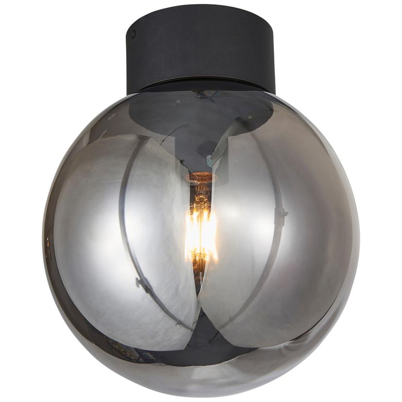 Deckenleuchte Anna, grau, 29,5 x 25 cm, Glas Deckenleuchte