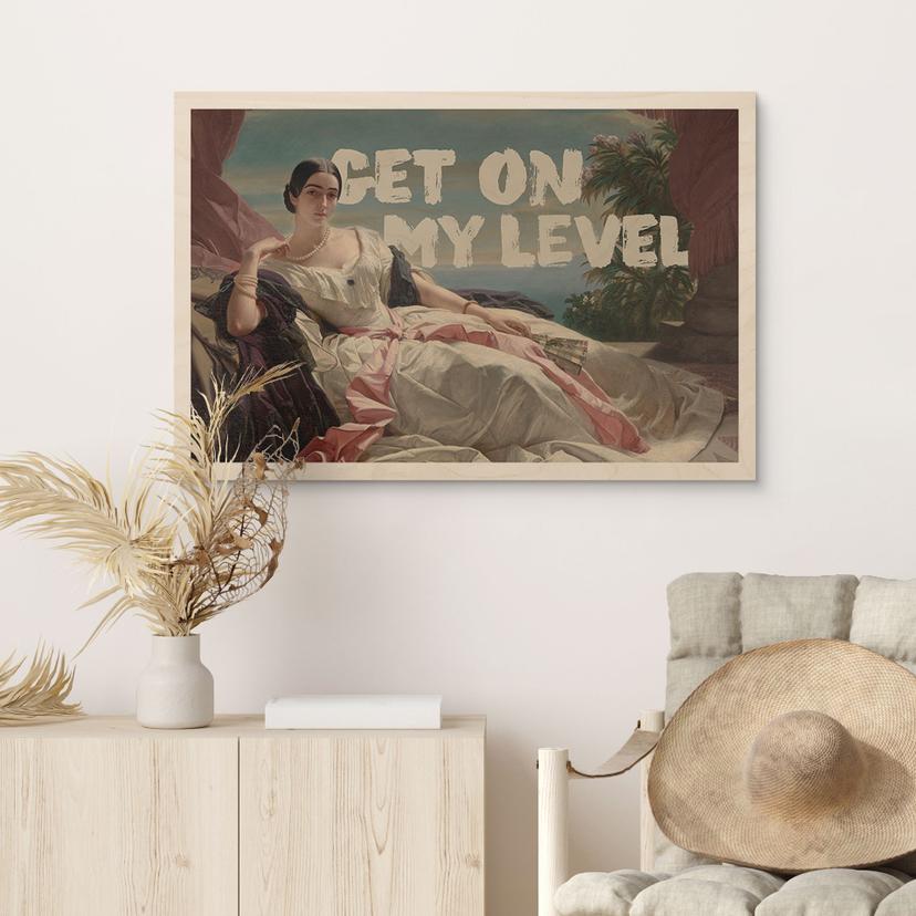 Stampa su legno Get on my level - Ispirato a Winterhalter - Ritratto di Leonilla