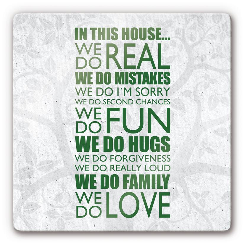 Tableau en verre - In this house...