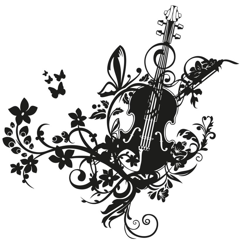 Sticker mural - Violon
