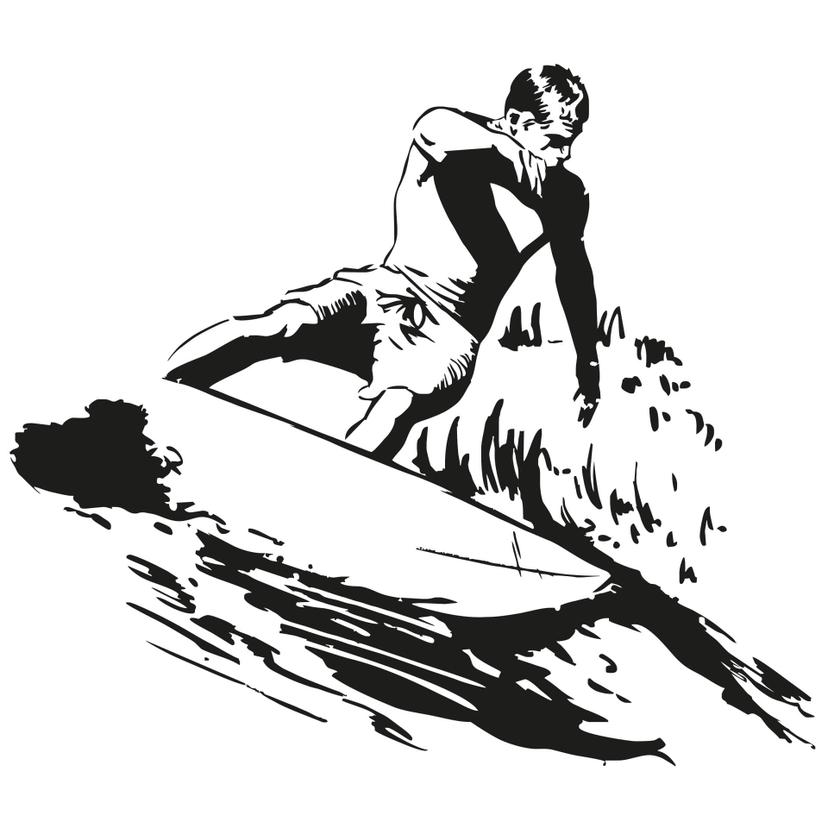 Adesivo murale - Surfista