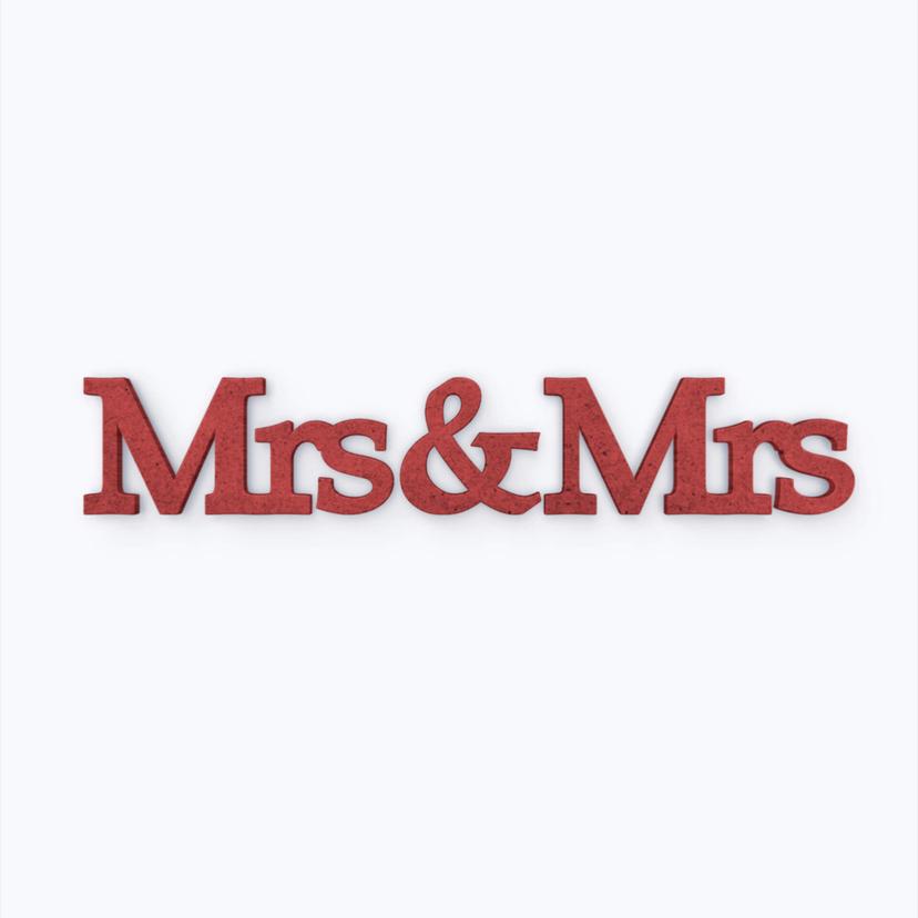 Lettere in legno MDF Mrs&Mrs Serife