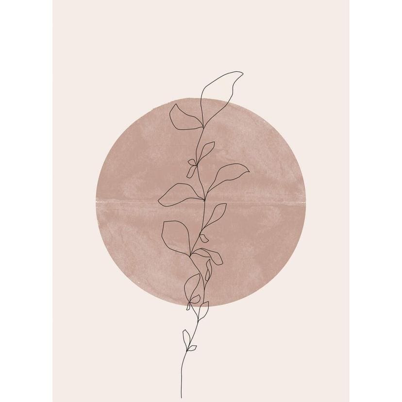 Papier peint photo The Miuus Studio - Cercle et lignes Plantez avant la pleine lune