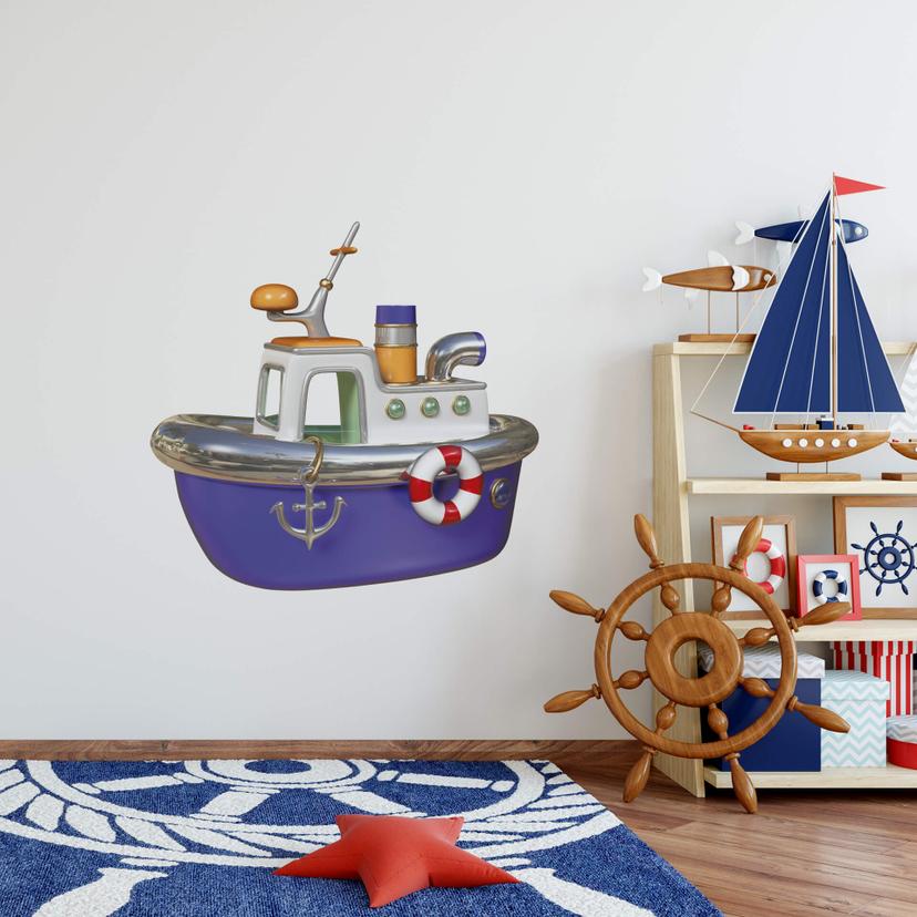 Wallsticker - Michel Agullo - Dampskib