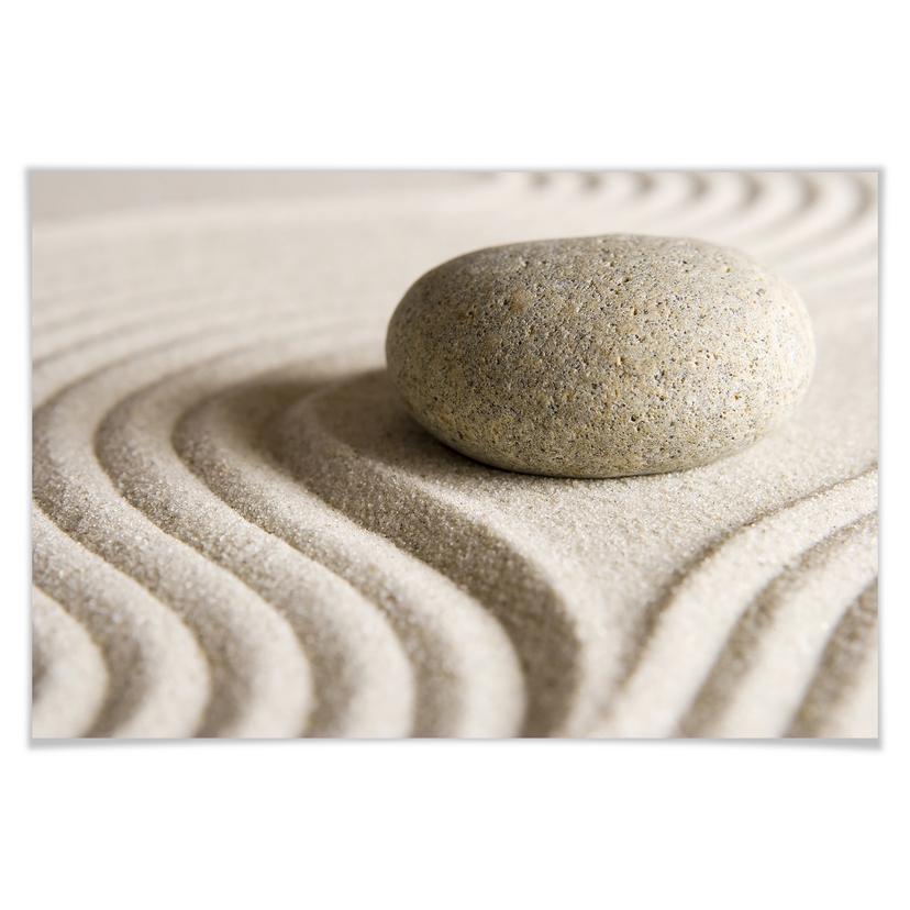 Poster - Stone in Sand 1