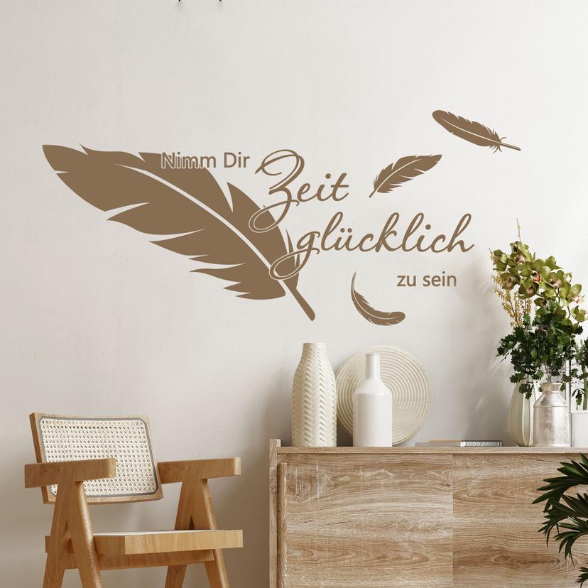 Wandtattoo Nimm dir Zeit glücklich zu sein