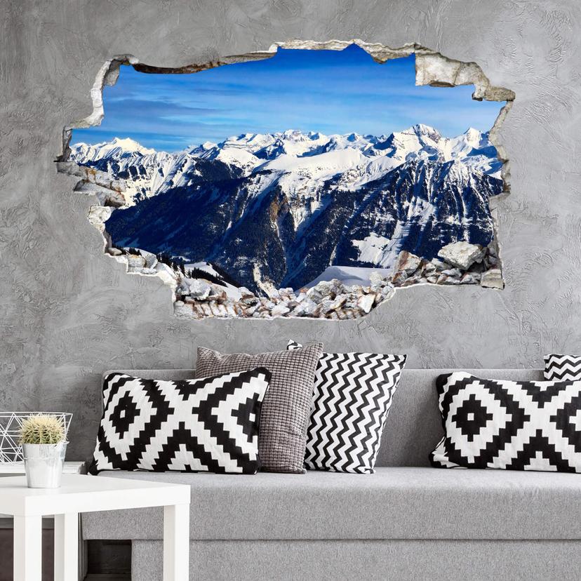 3D Wallsticker med alpepanorama