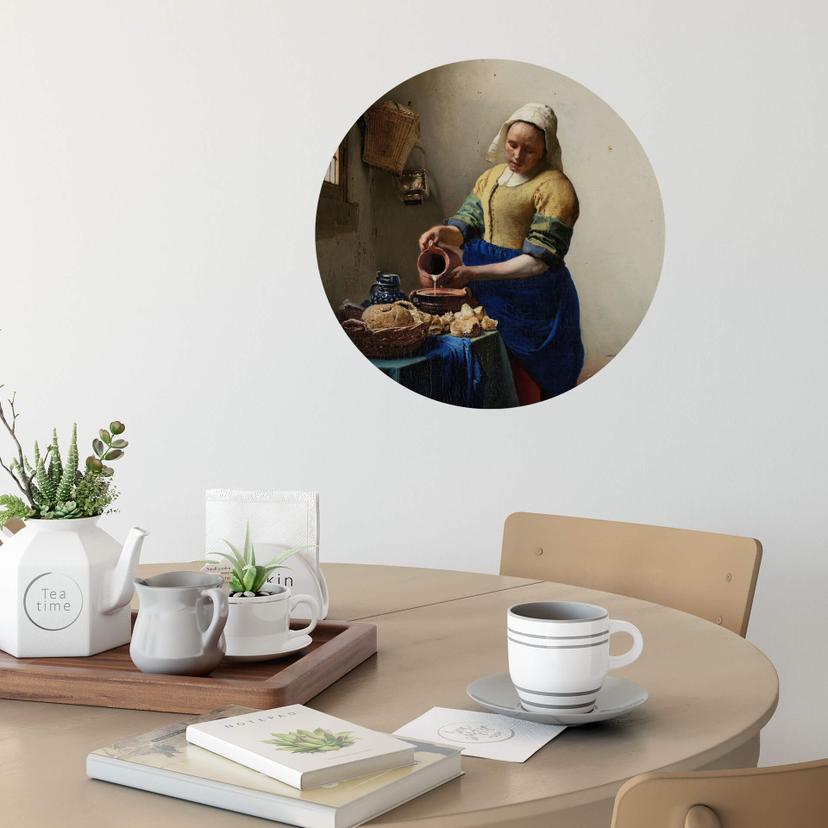 Adesivo murale Vermeer - tondo