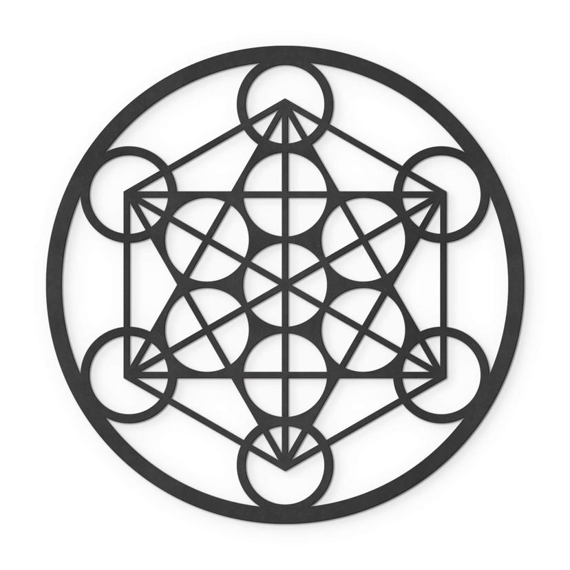 Decoro MDF - Cubo di Metatron