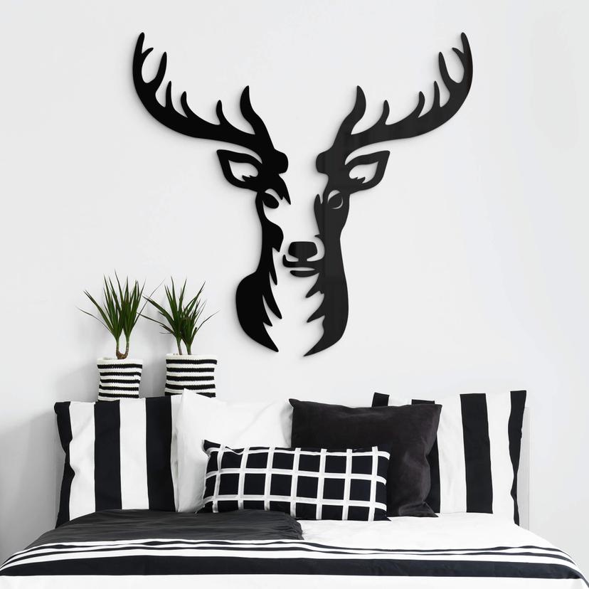 Décoration en verre acrylique tête de cerf