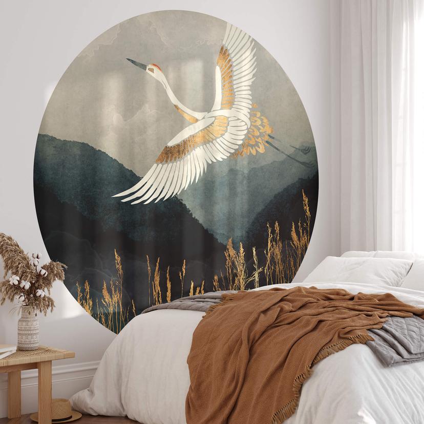 Fototapet - Rundt SpaceFrog Designs - Elegance - vliesetapet/selvklæbende non-woven tapet