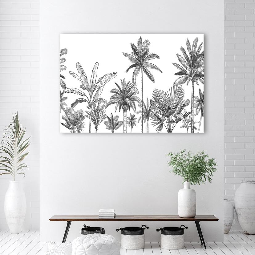 Stampe su tela, Palme in bianco e nero