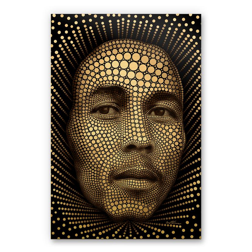 Alu-Dibond Goudeffect - Heine - Bob Marley