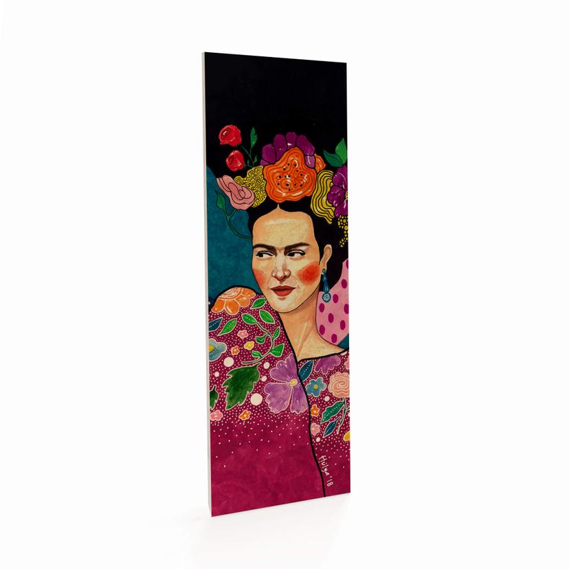 Holzbild Hülya - Frida - Panorama - 10x30 cm