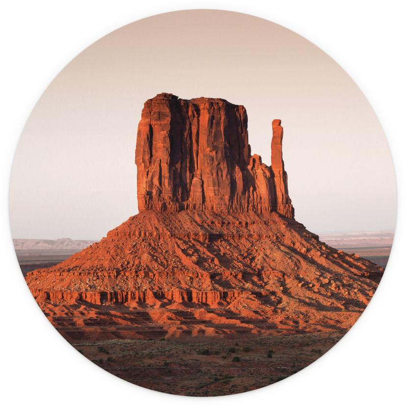 Fototapet klippformation i Monument Valley - Hugonnard - Rund - non-woven tapet/självhäftande non-wo