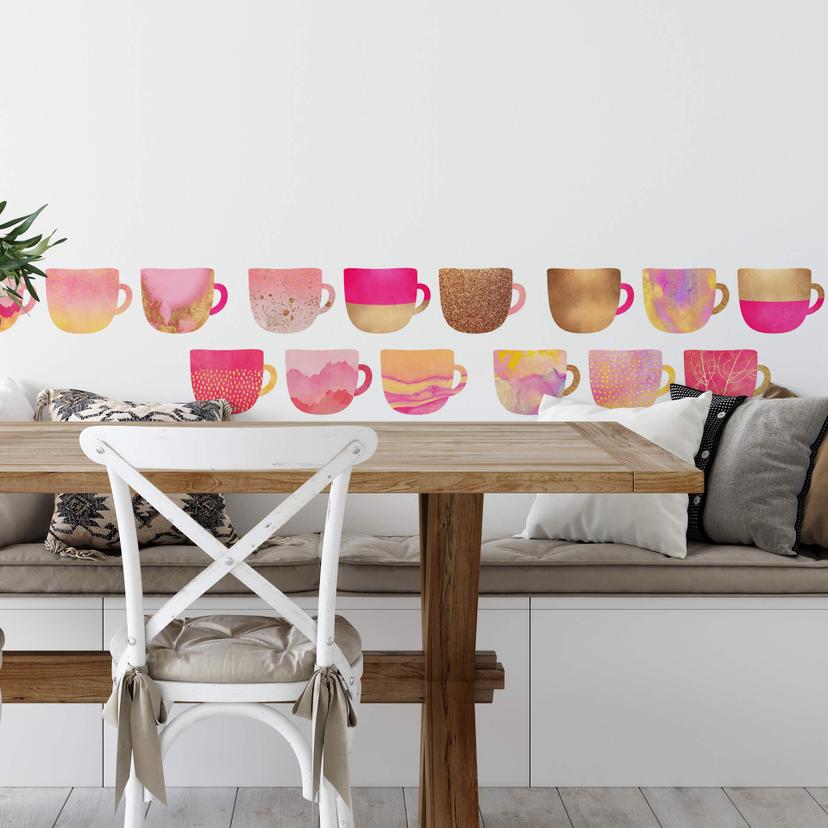 Adesivo murale Fredriksson - Tazze set