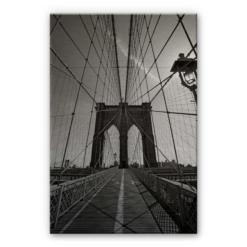 Brooklyn bro perspektiv – print på aluminium (Alu-Dibond)