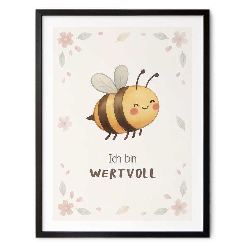 Kinder-Poster 'Ich bin wertvoll' mit Biene