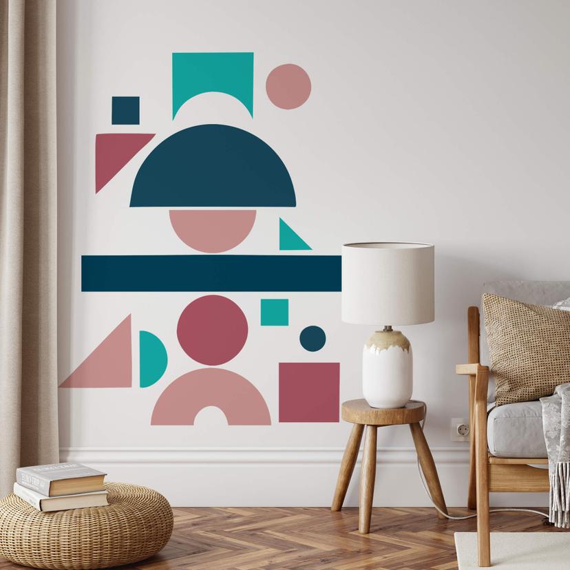 Sticker mural Composition géométrique (15 éléments)