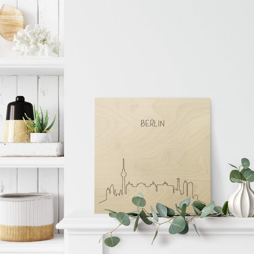 Stampa su legno - Skyline Berlin