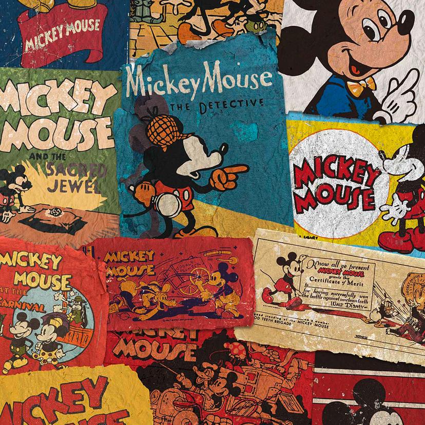 Non-woven tapet - Mickey Billboard - 120 x 200 cm