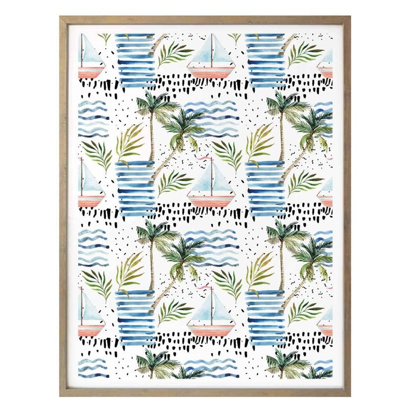 Poster Vacances à l'aquarelle
