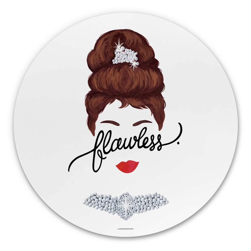 Tableau sur alu-Dibond rond Tohmé - Flawless Audrey