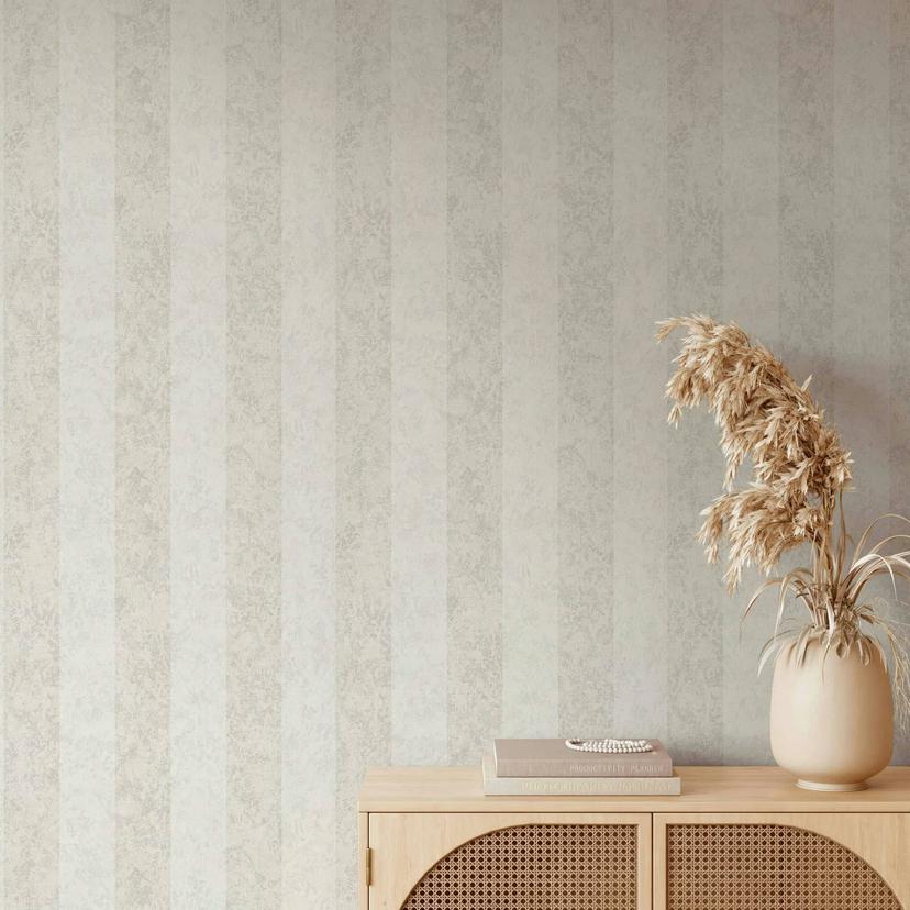 non-woven tapet hvide beige striber til stue soveværelse køkken marburg tapet