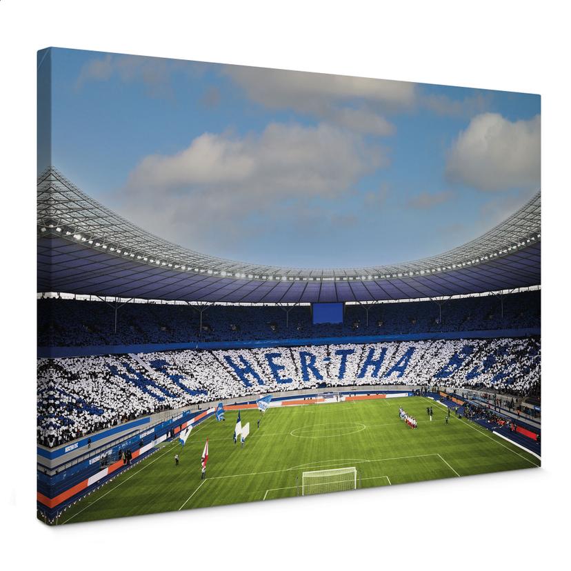 Lienzo Hertha BSC - Hertha Choreo en la Curva Este