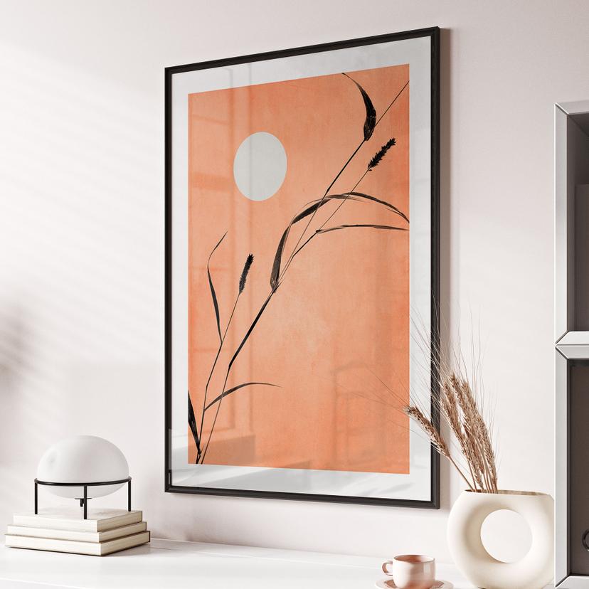 Poster Canne al sole color pesca - Kubistika