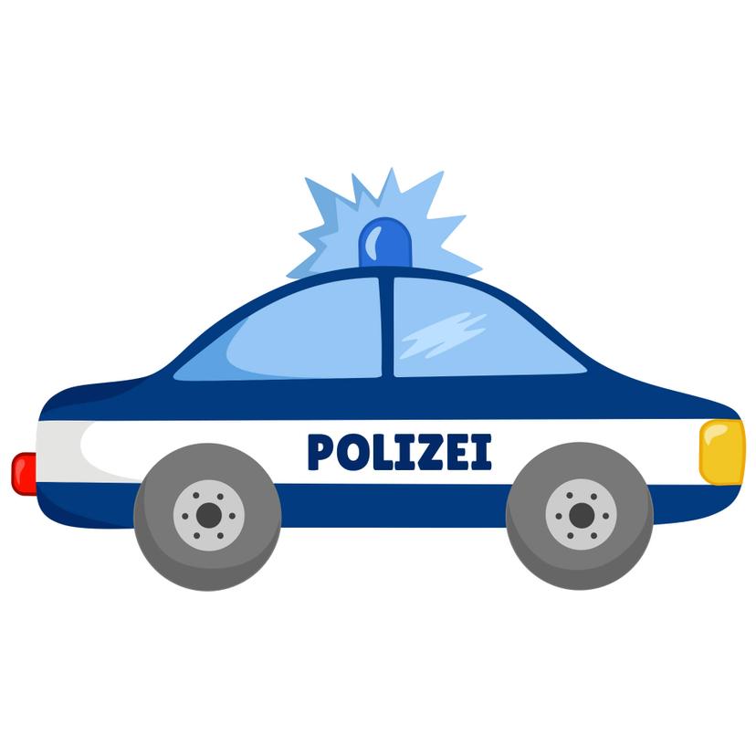 Adesivo murale - auto della polizia 02