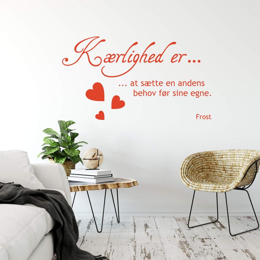 Wallsticker -  Kaerlighed er...