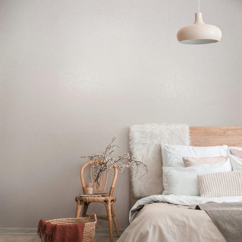 Ikke-vævet tapet plain, tekstil plain moderne i beige