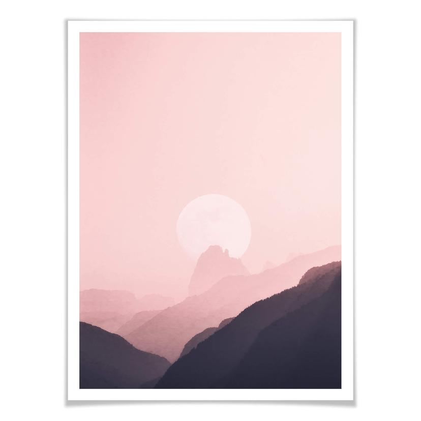 Poster Rosa soluppgång