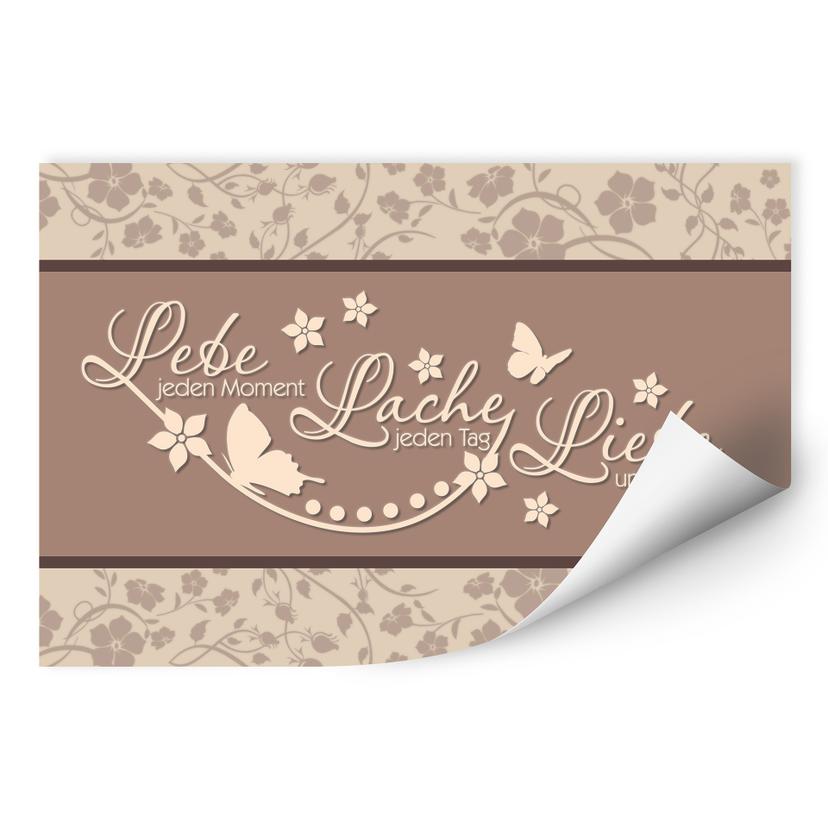 Wallprint W - Lebe jeden Moment Macchiato